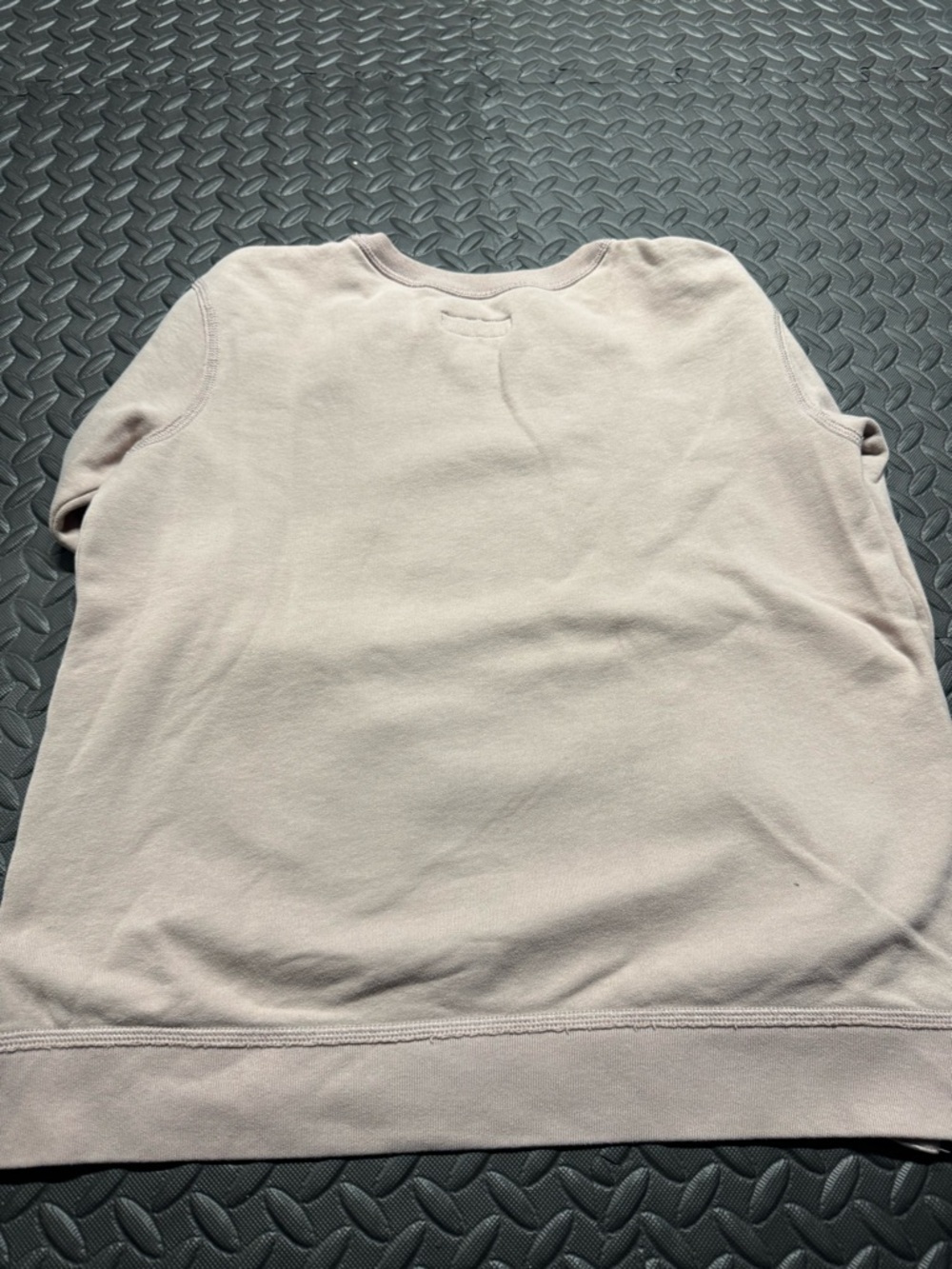 Abercrombie & Fitch Snap Side Sweatshirt Beige Fleece Pullover Women M - Picture 8 of 9